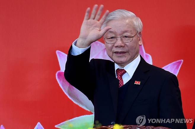 별세한 베트남 1인자 응우옌 푸 쫑 공산당 서기장 [AFP 연합뉴스 자료사진. 재판매 및 DB 금지]