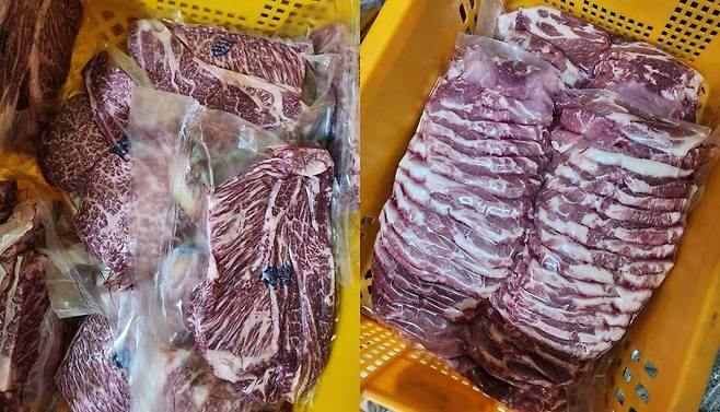 군 상사라고 밝힌 한 손님이 군부대에서 먹을 고기 60㎏을 주문한 뒤 '노쇼'를 했다는 피해 사연이 전해졌다. /X(옛 트위터)