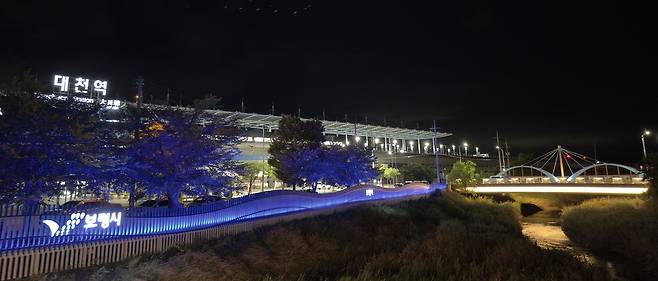 보령 역세권, 야간경관 명소로 탈바꿈 [보령시 제공. 재판매 및 DB 금지]