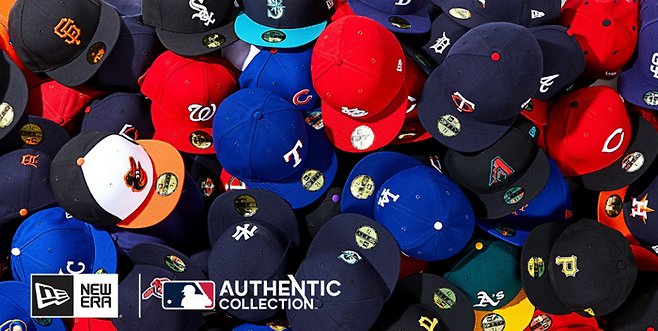 뉴에라의 대표 모델 59FIFTY. 미국 프로야구(MLB)  선수용 모자로 개발했다. 숫자 59의 의미에 대해서는 정확히 알려진 바는 없다. 개발 당시 직물 롤의 이름에서 따왔다는 설,  카달로그 번호인 5950에서 나온 이름이라는 설 등이 있다. [사진 출처=뉴에라]