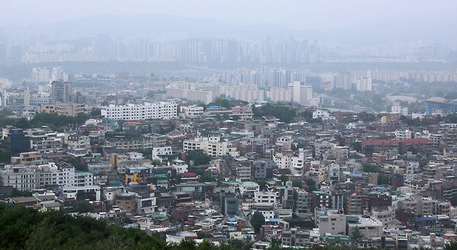 남산에서 바라본 서울. [이승환 기자]