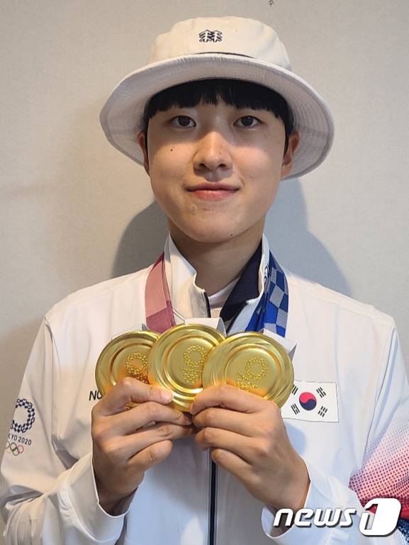 도쿄 올림픽에서 3관왕에 올랐던 안산. (대한양궁협회 제공)