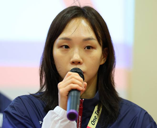 2024 파리올림픽 대한민국 기수로 선정된 수영 김서영<저작권자(c) 연합뉴스, 무단 전재-재배포, AI 학습 및 활용 금지>