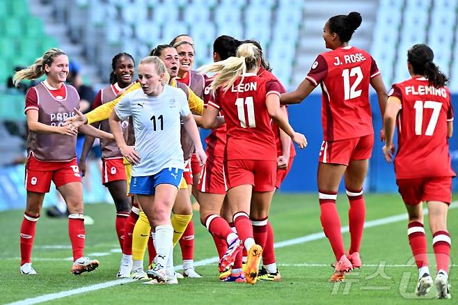 캐나다 여자 축구대표팀. ⓒ AFP=뉴스1