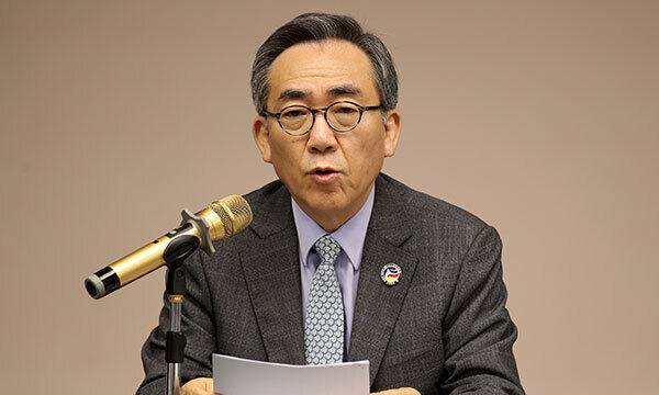 조태열 외교부 장관이 아세안 외교장관회의 관련 일정을 마무리한 27일(현지시간) 오후 라오스 비엔티안 유은호텔에서 열린 기자간담회에서 모두발언을 하고 있다. 뉴스1