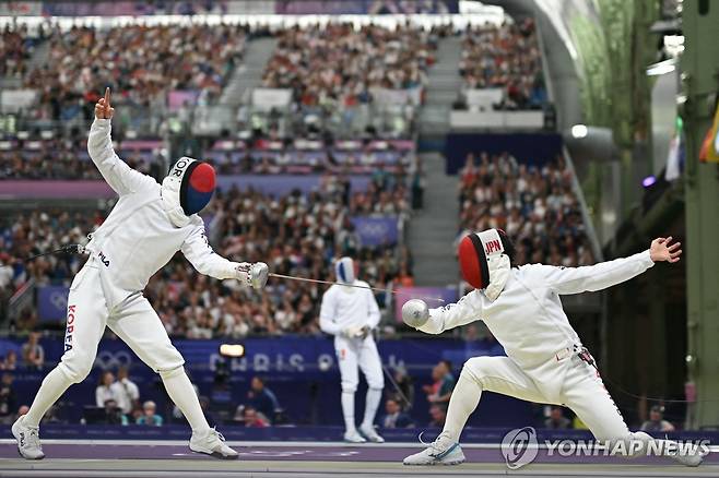 김재원(왼쪽)의 경기 모습 [AFP=연합뉴스]