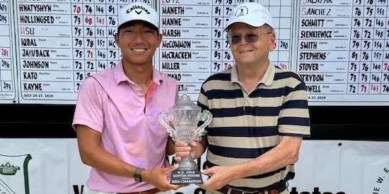 아버지 최경주의 우승 전날 우승한 최강준. [콜 코튼 스테이츠 아마추어 대회 홈페이지. 재판매 및 DB 금지]