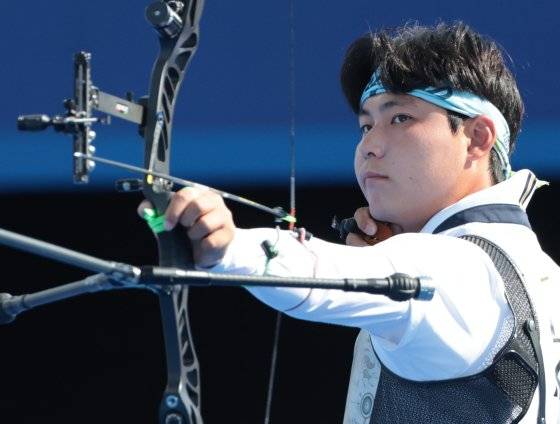 2024파리올림픽 단체전 결승에서 맹활약해 금메달을 따낸 이우석. 연합뉴스