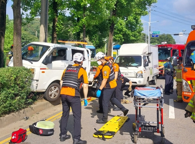 30일 인천 남동구 서창동 사고 현장[인천소방본부 제공]