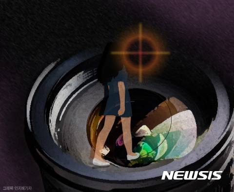 [의정부=뉴시스] 몰래카매라 범행 그래픽.(사진=뉴시스DB). photo@newsis.com