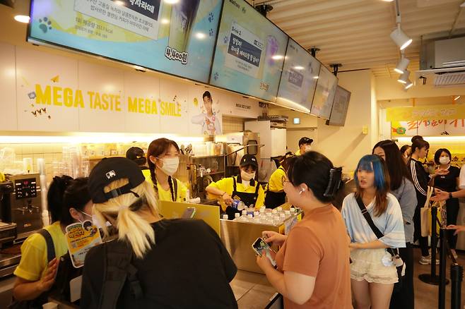 '원신'과 메가MGC커피 컬래버 오프라인 이벤트 현장.