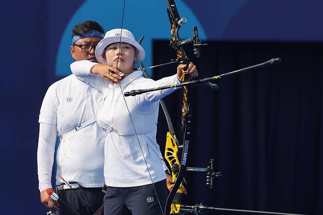 한국 양궁 대표팀 김우진-임시현