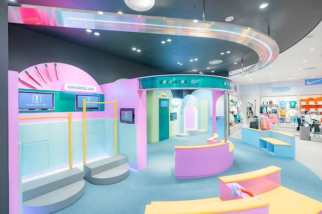 나이키키즈 롯데프리미엄아울렛 기흥점 운동 체험형 공간. [사진=한세엠케이]