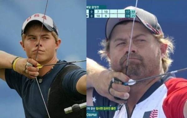 2008년 선수 시절 브레이디 엘리슨(왼쪽), 2024 파리 올림픽에서의 모습. 사진=온라인 커뮤니티, MBC 방송화면 캡처