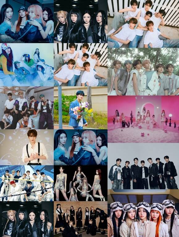 '2024 더팩트 뮤직 어워즈' TMA 인기상 부문 투표가 5일 정오 시작된다. 사진은 TMA 출연 아티스트. /각 소속사