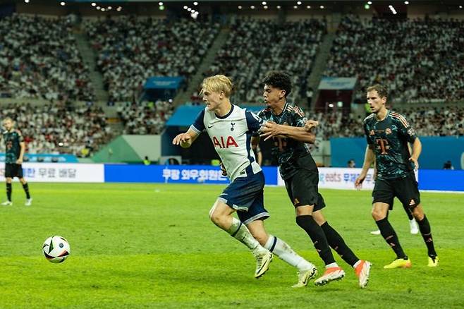 2024 쿠팡플레이 시리즈에서 ‘창과 방패'의 승부를 펼친 뮌헨과 토트넘. ⓒ 쿠팡플레이