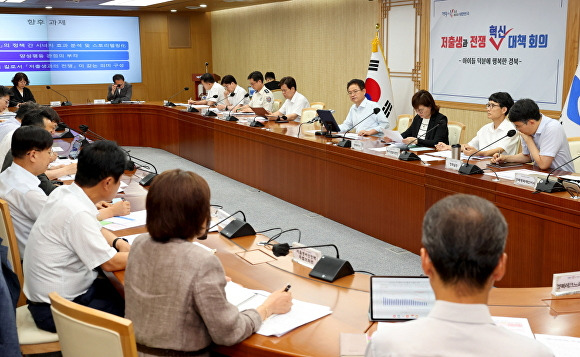 5일 경북도‧공공기관이 '저출생과 전쟁 혁신 대책 회의'가 열리고 있다. [사진=경북도청]