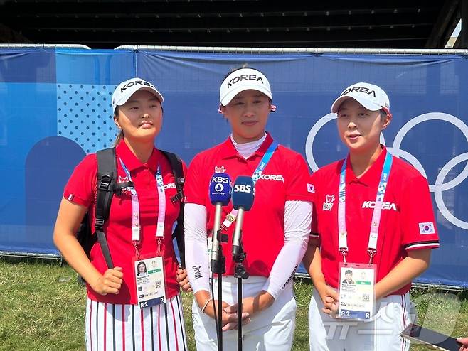 여자 골프 대표팀의 고진영(왼쪽부터), 양희영, 김효주. ⓒ News1 문대현 기자