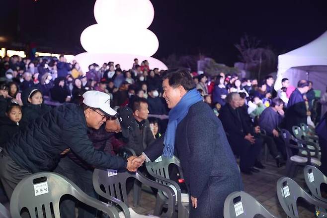 지난해 열린 광명동굴 빛축제 점등식. 광명시 제공