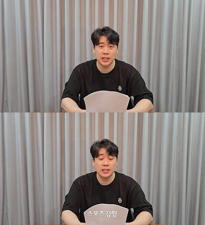 사이버렉카들에 대한 법적조치 상황을 알린 유튜버 장사의신 은현장. 유튜브 방송화면