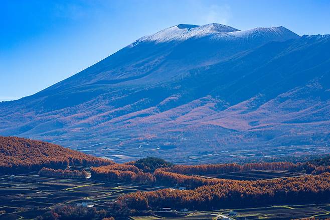 가루이자와를 호위하는 아사마山