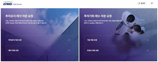 ‘KPMG M&A 센터’ 온라인 이미지 [제공=삼정KPMG]