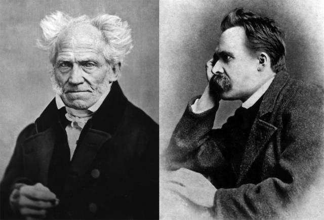 ▲ 아르투어 쇼펜하우어와 프리드리히 니체. 히틀러는 이 두 철학자의 책을 제멋대로 해석하고 필요한 부분을 뽑아내 자신의 정치 논리를 가다듬었다. ⓒ위키미디어