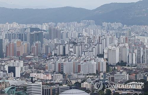 도심의 아파트 밀집 지역 모습. 연합뉴스