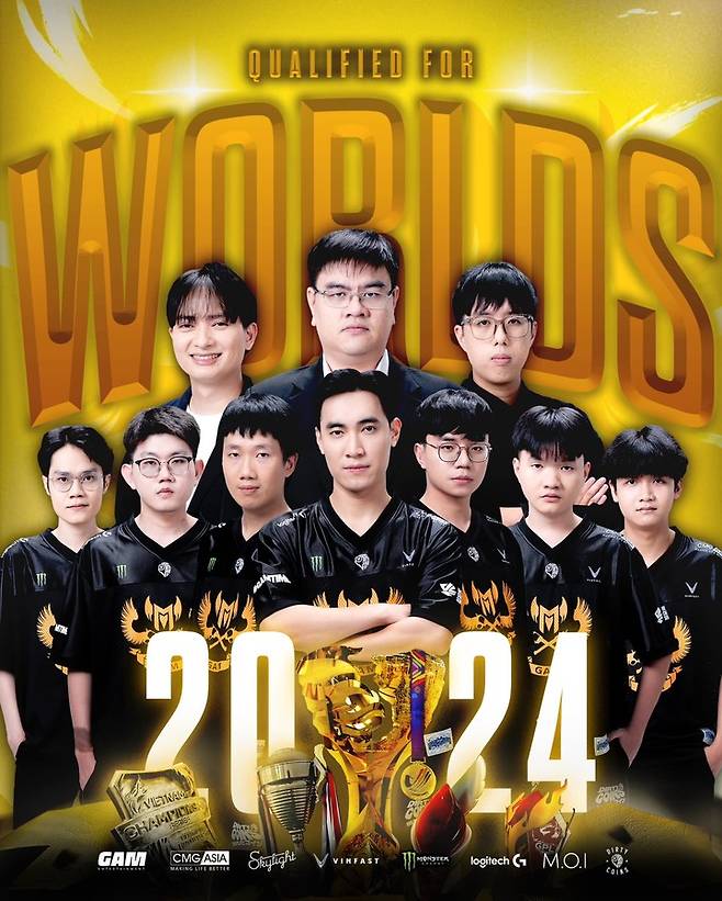 2024 VCS 서머 결승 진출로 GAM 이스포츠가 전세계 3번째 월드챔피언십(롤드컵) 진출을 이뤄냈다