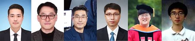 (왼쪽부터)한국화학연구원 김현탁 박사, UNIST 권태혁 교수, 강석주 교수, 이근식 교수, 박재현 박사, 문진홍 석박사통합과정.