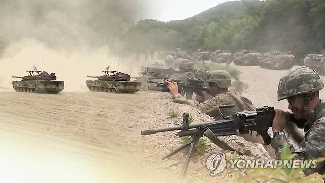 한미 UFS 연습(CG) [연합뉴스TV 제공]