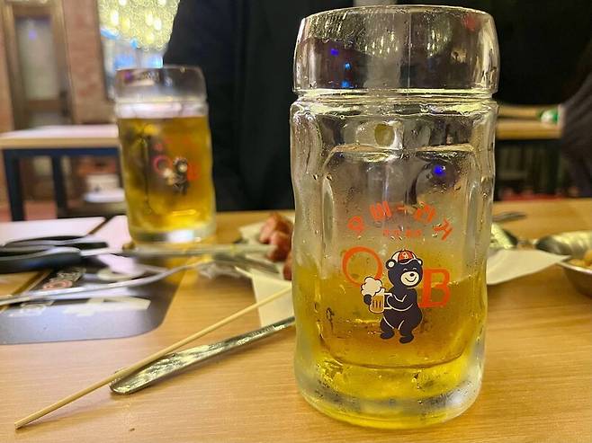 돌아온 을지OB베어의 맥주. 필자 제공