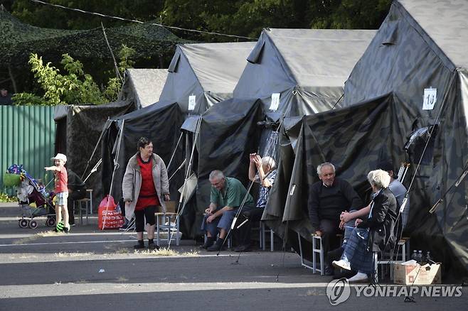 쿠르스크 피란민 [AP 연합뉴스 자료사진. 재판매 및 DB 금지]