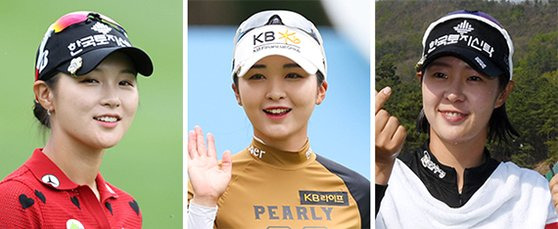 KLPGA 투어 박현경·이예원·박지영(왼쪽부터)은 올해 AIG 여자오픈 출전권을 가졌지만 아무도 출전신청을 하지 않았다. AIG 여자오픈 측은 대한골프협회를 통해 세계 랭킹 차순위 선수들에게 출전 제안을 했으나 불이익을 우려, 출전하겠다는 선수가 없었다. [사진 KLPGT]