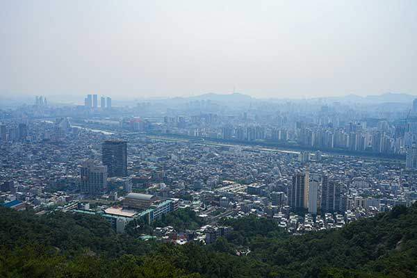 용마산 팔각정에서 바라본 풍경