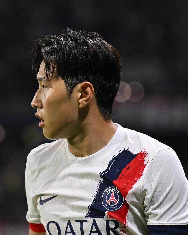 PSG 이강인이 17일 스타 드 오세안에서 열린 르 아브르와의 2024~25 리그1 개막전에서 출전한 모습. 사진=PSG