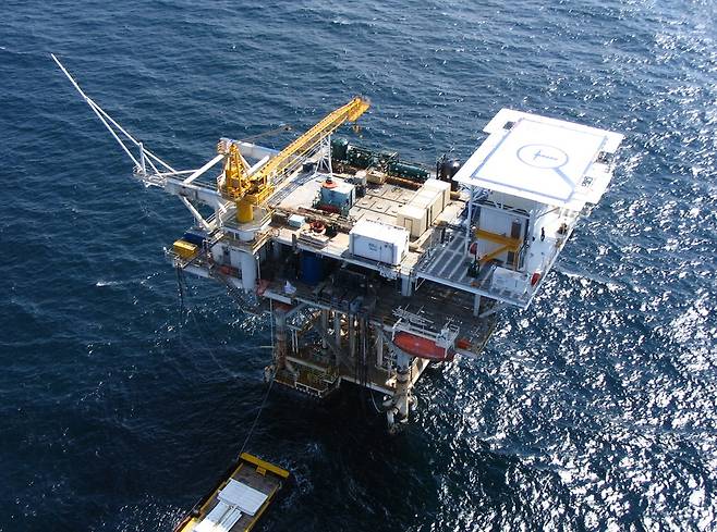 동해-1 가스전 해상 플랫폼 모습. 한국석유공사