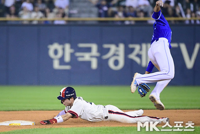 조수행이 두산 베어스의 역대 최고 대도에 올랐다. 사진=김영구 기자