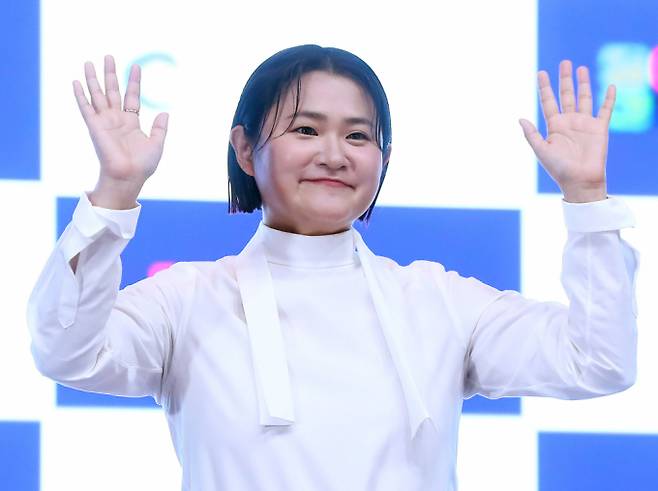 김신영이 공황장애로 인한 힘들었던 시기를 토로했다. 지난해 행사에 참여해 포즈를 취한 김신영. /사진=머니투데이