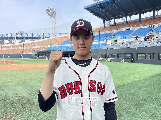 ▲덕수고 투수 정현우 ⓒ목동, 최민우 기자