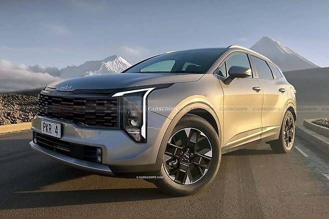 기아 '스포티지 페이스리프트' 예상도 (출처 : Carscoops)