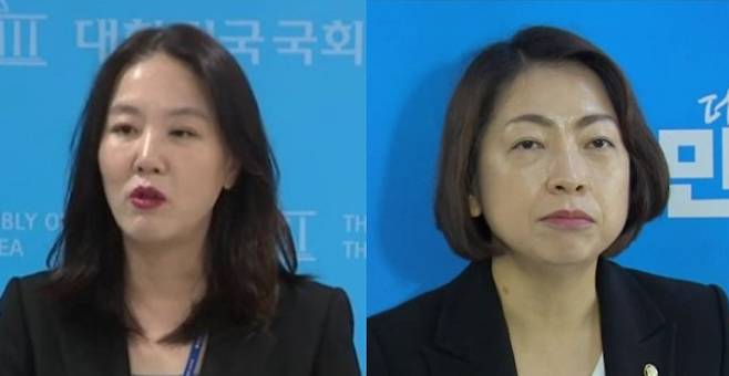 ▲ 김혜란 국민의힘 대변인(왼쪽)과 황정아 더불어민주당 대변인(오른쪽) [연합뉴스]