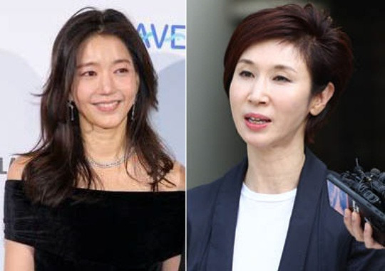 Kim Hee-young, T&C Foundation President and SK Group Chairman Chey Tae-won’s cohabitant, and Roh Soh-yeong, Choi\'s wife and director of Art Center Nabi.