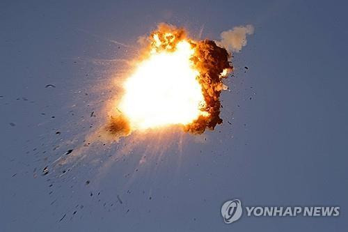 이스라엘 북부서 요격되는 헤즈볼라 드론 [AFP=연합뉴스 자료사진]