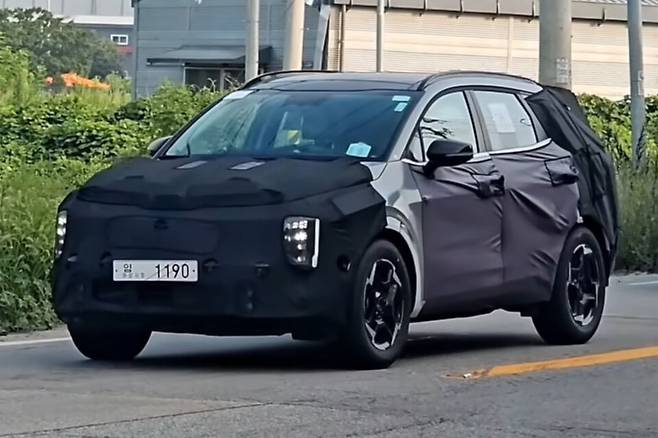 사진 : 기아 스포티지 페이스리프트 테스트카 (출처=Shorts Car)