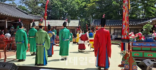 창덕궁 후원 연경당 진작례 공연 장면. (사진=국가유산청)