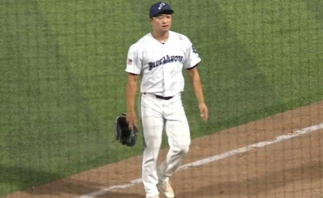 고우석이 8회를 삼자범퇴로 막고 마운드를 내려오고 있다. 사진=MiLB.TV 캡처