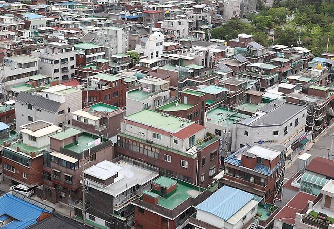 서울의 한 빌라촌 전경. 연합뉴스