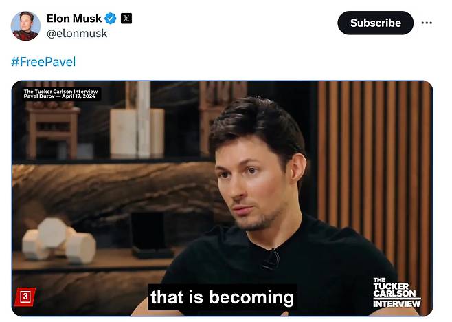 /사진=일론 머스크 X 계정