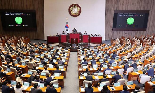 국회 본회의. 연합뉴스